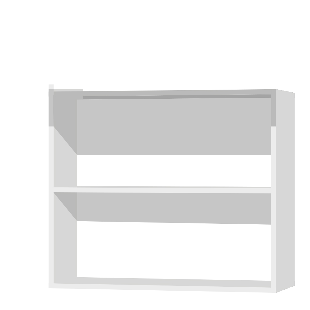 Кухонный шкаф антресольный 2-дверный под подъёмник 720х600х315мм Белый Витрина